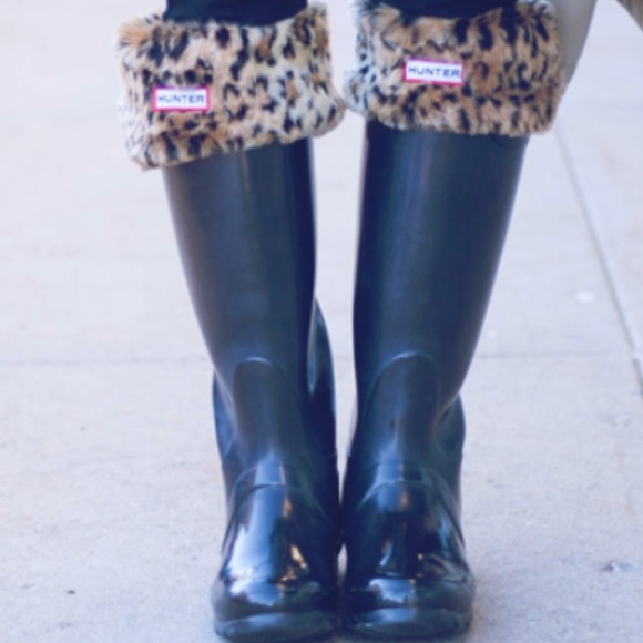 hunter leopard wellies